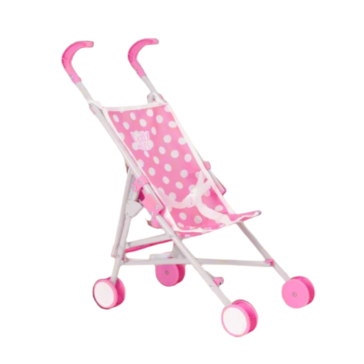 Dolly Tots Single Dolls Stroller - Pink